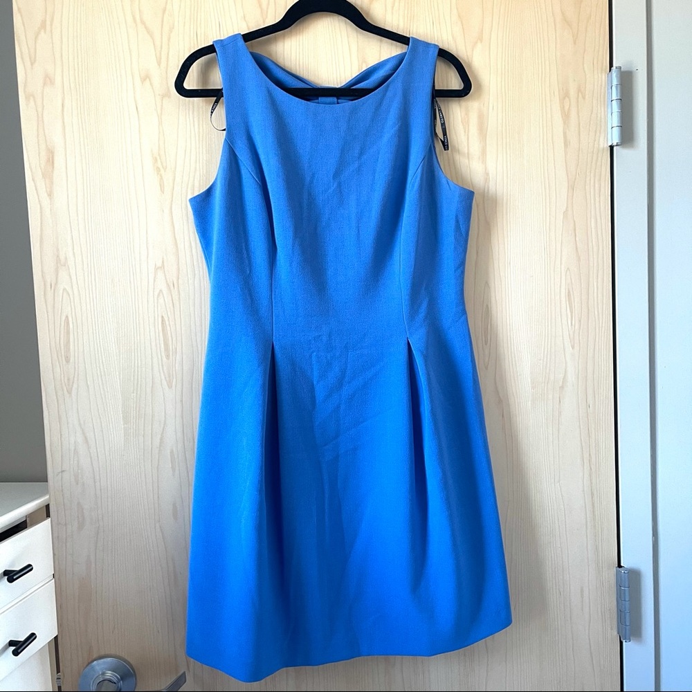 Blue wedding guest dress, blue mid length dress